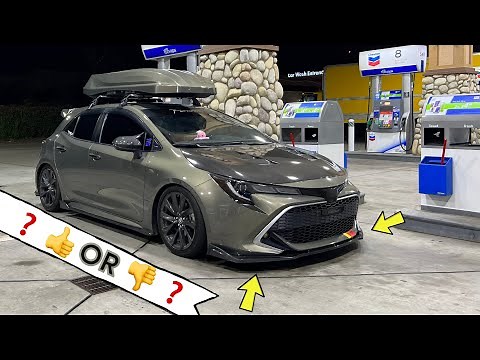 HOW TO INSTALL $55 FRONT LIP I FAIL OR WIN??? I TOYOTA COROLLA HATCHBACK 2019 2020 2021 2022