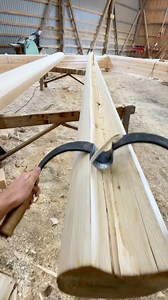 Log scribing & draw point of view 🪵 #build #woodworking #timberframe #lumber #reels | Fjeld & Fragått