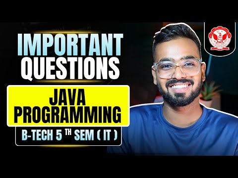 Java Programming Most Important Topics for RGPV | B.Tech IT 5th Sem Exam Preparation