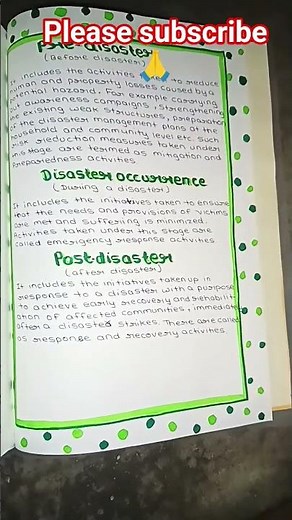 Best project file on ' Disaster management ' class 9 and 10 ✅. comment for long video 📸