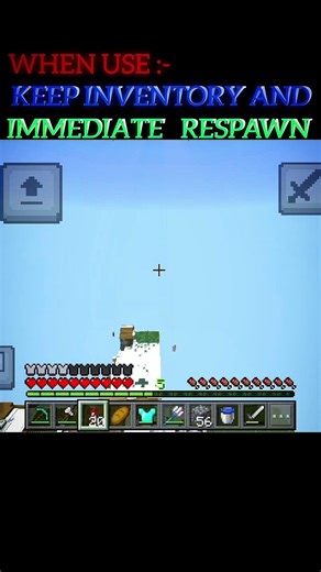 Never use keep inventory andimmediate respawn in Minecraft