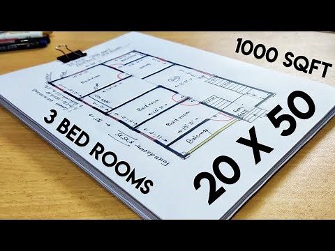 20 x 50 house plan II 20 x 50 ghar ka naksha II 1000 sqft home design