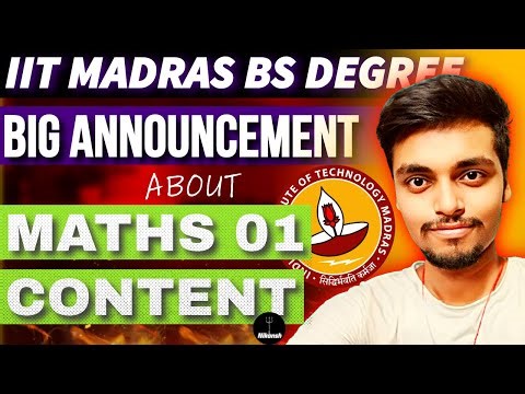 Maths 01 Content is Coming !! IIT Madras BS Degree | Nikansh | Complete Syllabus |