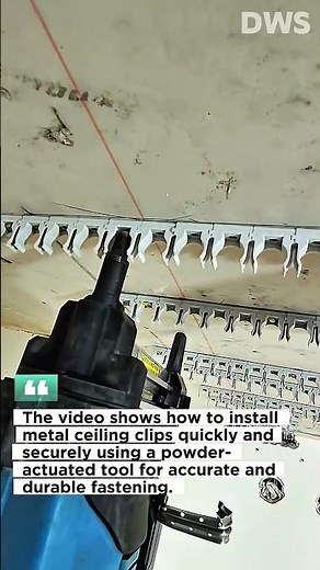 Fast Ceiling Clip Installation – Using Powder-Actuated Tool for Metal Track Mounting