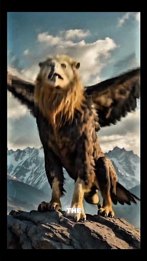 Half Lion, Half Eagle… FULL LEGEND! 🦁 #griffin #youtubeshorts