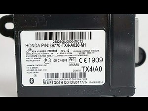 2011-2018 Honda Odyssey Bluetooth HFT module location and removal