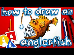 How To Draw An Anglerfish - Videos For Kids