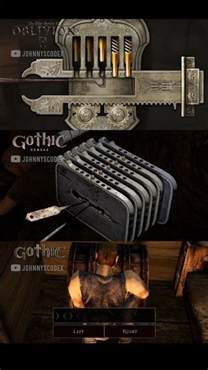 Lockpicking in Oblivion vs Gothic 1 Remake vs Original Gothic 1