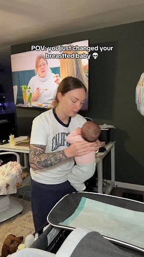 Why didn’t anyone warn us that breastfed babies pooped so much 🤣 #breastfed #breastfeeding #newborn #2weeksold #wlwcouple | Albaandkee