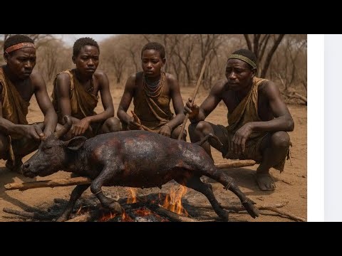 Incredible! Hunter Takes Down a Buffalo and Turns It Into a Wild #Grill F#africa #VillageCooking