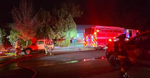 Crews from Red Bluff Fire Department contain structure fire burning on Washington Street