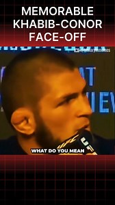 20 reactions | The legendary trash talk face-off between Conor and Khabib! #ufc #MMA #trashtalk #FaceOff #conormcgregor #thenotoriousmma #khabibnurmagomedov | All Things Rogan | Facebook