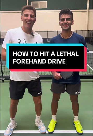 How to Hit a Lethal Forehand Drive in Pickleball! 🎯⚡️ 1️⃣ Bring the paddle back with your opposite hand to initiate a full body unit turn. 2️⃣ Keeping a loose arm and wrist = effortless power. 3️⃣ Extend your swing outwards THROUGH the court. #pickleball #pickleballtiktok #pickleballlife #pickleballaddict #pickleballtips