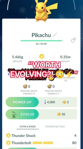I FINALLY EVOLVED MY PIKACHU… ⚡😳 #PokemonGO
