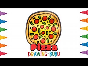 HOW TO DRAW PIZZA | Easy Drawing Pizza | Simple Drawing Pizza