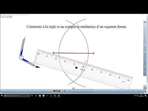 Géométrie - Tracer une médiatrice avec règle et compas.