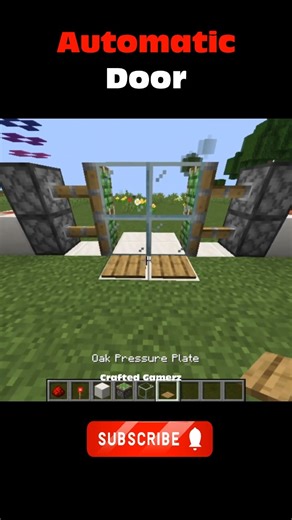 Easy Automatic Door Build You Need in Your Base 🔥 #minecraft #minecraftshorts