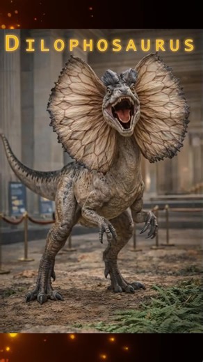 Dilophosaurus stood among the most feared dinosaurs using speed sharp claws and powerful jaws to dominate early Jurassic landscapes with terrifying precision. #Dinosaur #Prehistoric #NatureFacts #AncientWorld #FBLifestyle | The Curious Lab