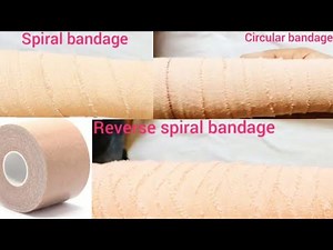 bandages/medical and nursing procedures/bandages/ spiral bandage/circular / reverse spiral bandage