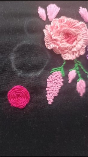 Easy and beautiful needle work beginners/3D embroidery|easy border design#shorts#embroidery​​