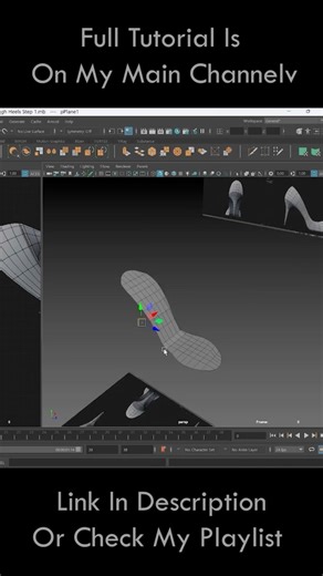 ​@AdoDesk 3D High Heels Modeling Timelapse 👠 | Maya #Shorts