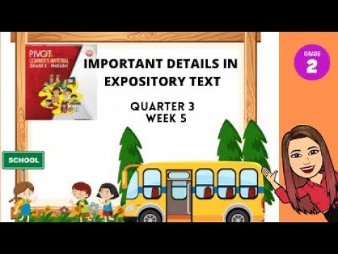 English 2| Important Details in Expository Text| Quarter 3 |Week5 (with Answer Key)