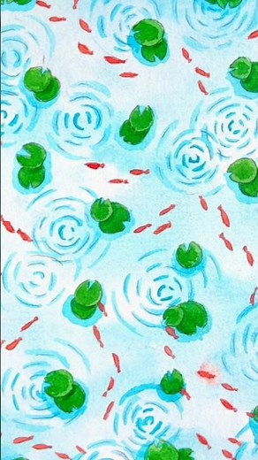 Watercolor 透明水彩で金魚のイラストを描いてみた