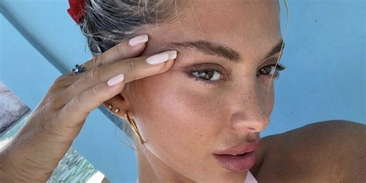 Swimwear Model Mathilde Tantot in Two-Piece Workout Gear "Disconnected"