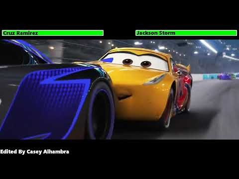 Cars 3 (2017) Final Race with healthbars
