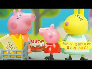 Peppa Pig's Surprise Party at the Super Store | Peppa Pig Stop Motion | Peppa Pig Toys