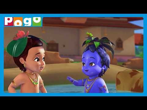 Makhan Chor Nikla Mission Pe!🧈🚨| Little Krishna🪈| Hindi Kids Cartoon😍| ‪@PogoChannel‬​