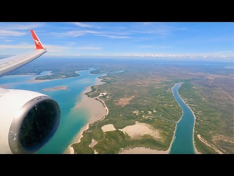 4K Qantas Boeing 737-800 landing into Darwin Airport