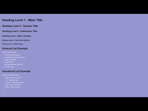 HTML & CSS Fundamentals Project based Learning