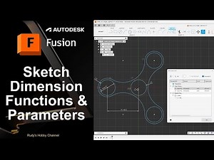 Autodesk Fusion 360 20 Sketch Functions and Parameters in Dimensions