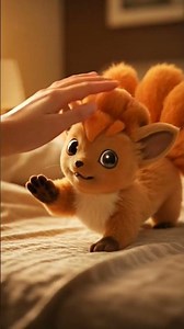 Adorable Baby Pokémon Vulpix Spending Time with Its Master #shorts #ytshorts #video