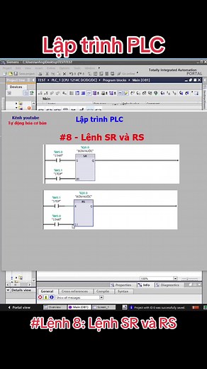 Lập trình PLC: Lệnh 8 - Lệnh SR và RS