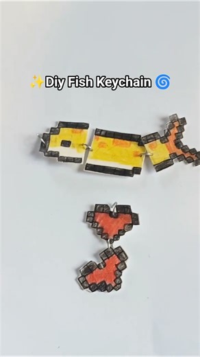 #diy Fish Keychain🌀✨ #craft #edit #cute