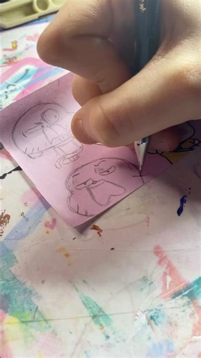 Drawing on sticky notes part 1!! #art #drawing #sketch #doodle