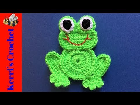 Crochet Frog Tutorial - How to make a Crochet Frog Applique