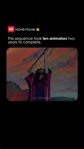 This sequence took ten animators two years to complete