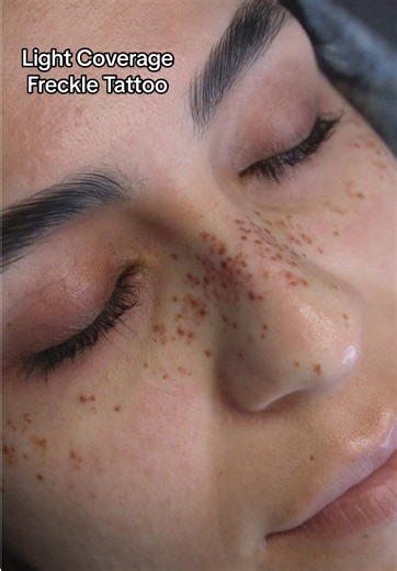 Stunning Freckle Tattoos for Light Coverage