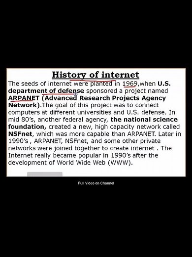 History of Internet #ytshorts #shorts #internet #computernetworking #computernetworks #computer