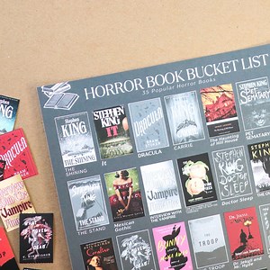 Horror Books Bucket List Sticker POSTER || 35 Stickers, Reading Tracker Gift for Book Lovers Mini Trend Crimes Scary - Etsy UK