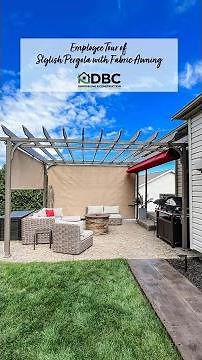 Pergola Upgrade with Fabric Awning & Drop Shades | DBC Remodeling