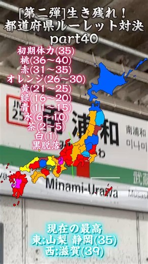 [第二弾]生き残れ！都道府県ルーレット対決part40 #道路系 #地理系