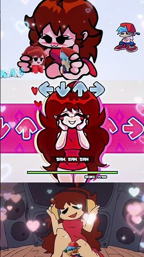 🎶Friday Night Funkin' | GF AND BF - My Heart Beats Like A Drum (FNF MEME MOD)🎤 #shorts