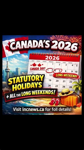 🇨🇦 Plan your 2026 with the full Canada-wide statutory holiday calendar plus every long weekend you can actually use 🇨🇦 Provincial differences matter, so check the exact dates and where each long weekend actually applies 👇 New Year’s Day: Thursday, January 1, 2026 Family Day cluster (varies by province): Monday, February 16, 2026 Good Friday: Friday, April 3, 2026 Victoria Day / National Patriots’ Day (Quebec): Monday, May 18, 2026 Canada Day: Wednesday, July 1, 2026 First Monday in August (