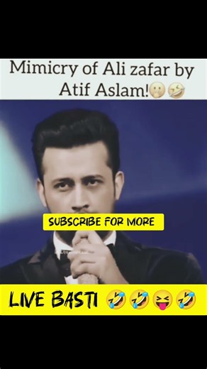 Atif Aslam Mimicry Of Ali Zafar 😜😜😜 #atifaslam #songs #bestsong #live #shorts