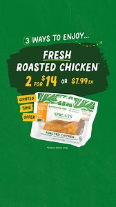 We've tackled “What’s for dinner?” the healthy way with fresh roasted chicken, only $7.99 or 2 for $14 for a limited time. | Sprouts Farmers Market | Facebook