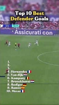 Top 10 Best Defender Goals in Football #football #soccer #footballshort #shorts
